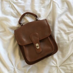 Vintage brown leather handbag